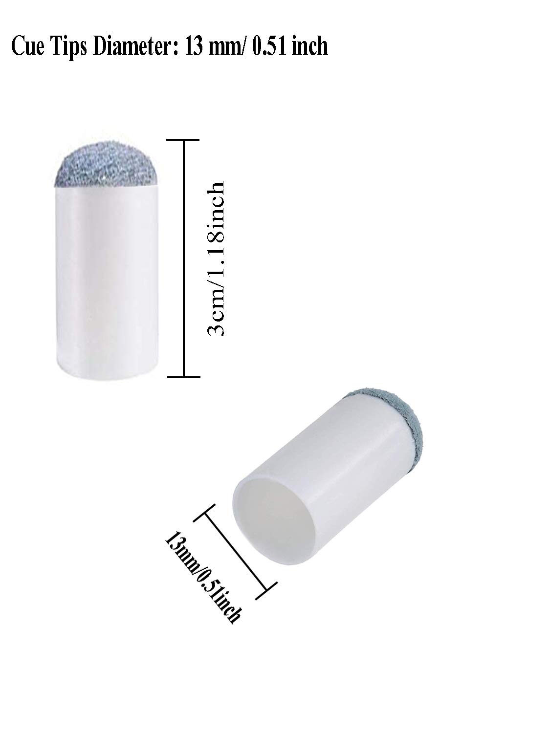 Amazon | kenkio ビリヤードキューチップ 13mm 50個 スリップオン